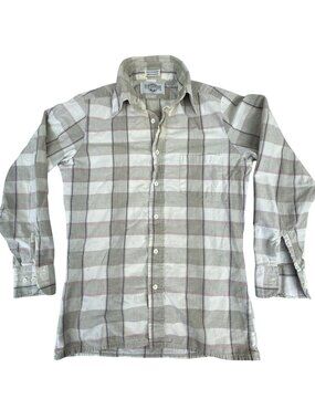 Northwest Territory Mens S Plaid Button Shirt Preshrunk Beige Pink Philippines